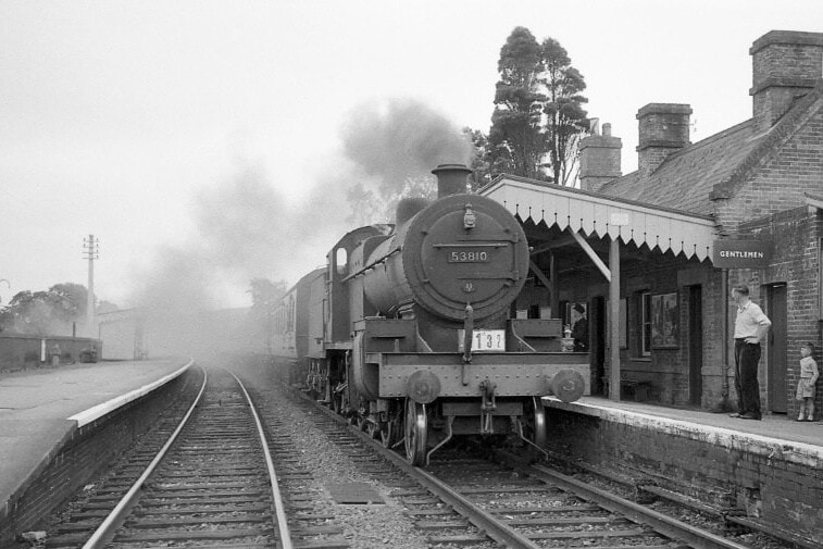 Steam locomotive at Shillingstone Station.
